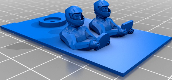 slot car driver tray  by OXO_cube