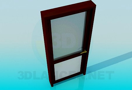 3D Model Door with frosted glass