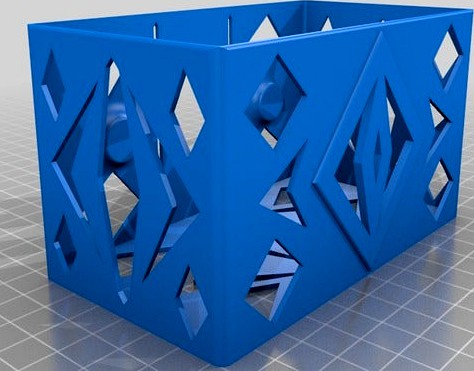 Container with two holes for fitting two 12 mm Neodymium magnet by WellsChen