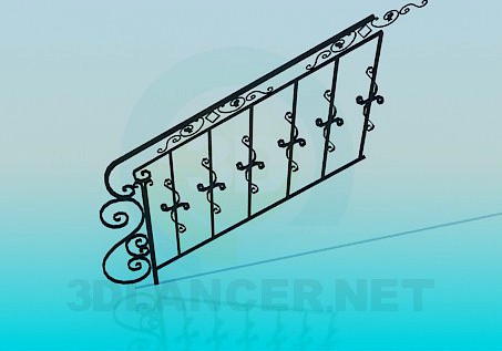 3D Model Handrails on stairs