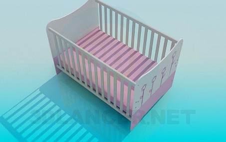 3D Model Crib in the nursery