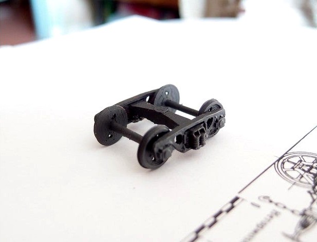 SZHD/RZHD railcar bogie 1:87 (H0) by AIM4
