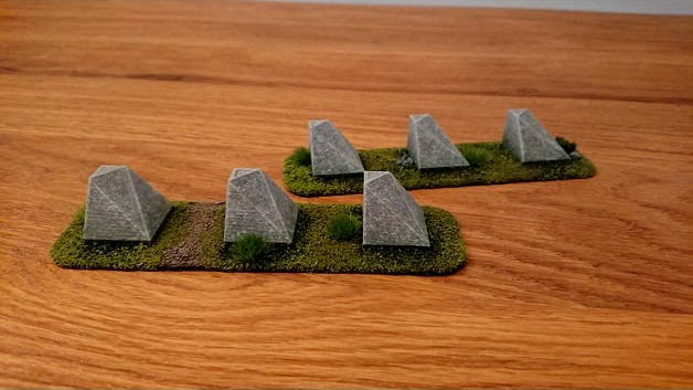 Anti tank obstacle - 28 mm wargaming terrain by flossi