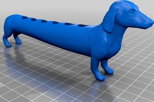 Dachshund eppendorf tube holder by jrletourneau