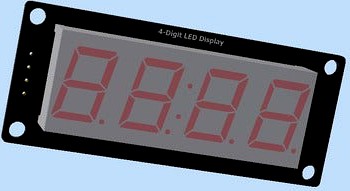 Model - 4 Digits 7 Segment Module with TM1637 by Atiesh