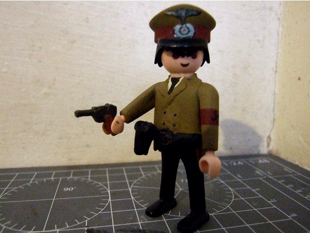 Playmobil Compatible Luger P08 Pistol by KlickMaker