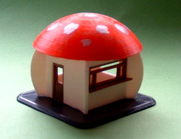 Mushroom Kiosk H0 1:87 by Jpeg13