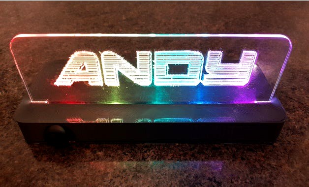 Programmable Rainbow Light Up Sign - Microbit by burrowsa