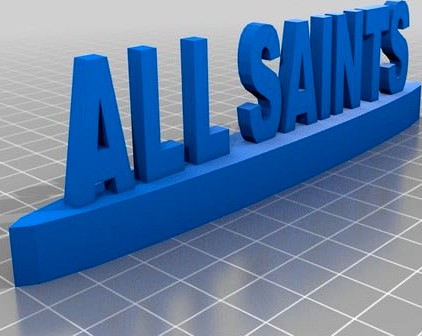 All Saints Name Plate by Rogueprincess