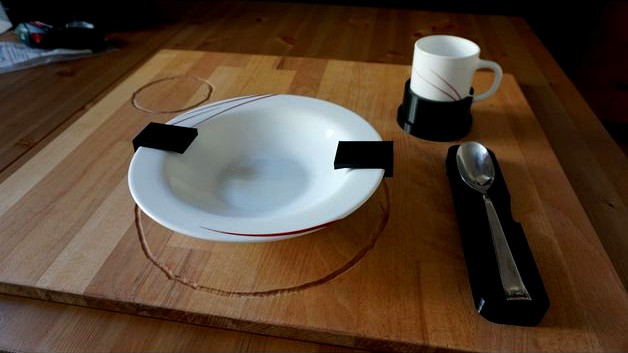 Dishes Holder - daily living aid for the visually impaired by MakersHelpCare