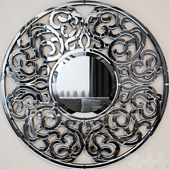 Ornate Round Mirror