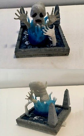 Miniature Rising Spirit and Hand by melabam