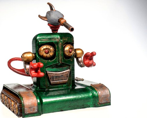 alfred the smiling vintage robot by thelog