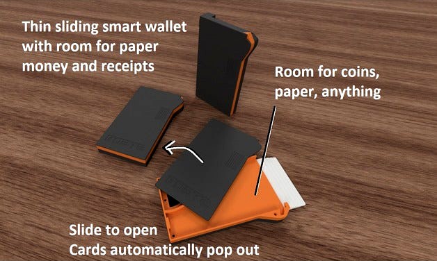 Smart Wallet - Sliding 3D printed wallet by b03tz