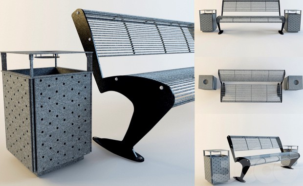 лавка + урна