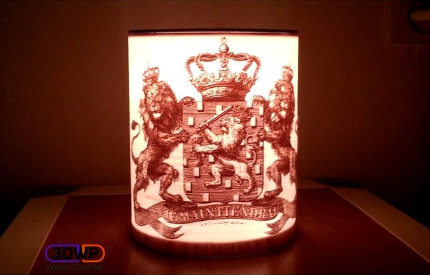 Wapen Van Nederland (Coat Of Arms Of The Netherlands) Lithophane Lamp by 3DWP