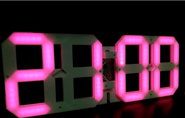ws2812b LED wall and desktop clock (144LEDs/m 5LEDs/segment) by itoshin
