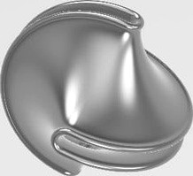 Sphericon - triangle based sphere - bent in treat- rolling functional sculpture  by AzurOne