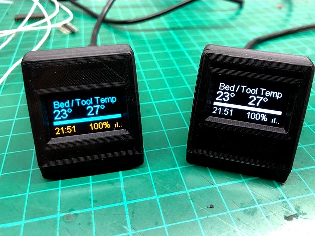 Octoprint 3D Printer Status Monitor - Wemos D1 Mini & SSD1306 by Stevetecx