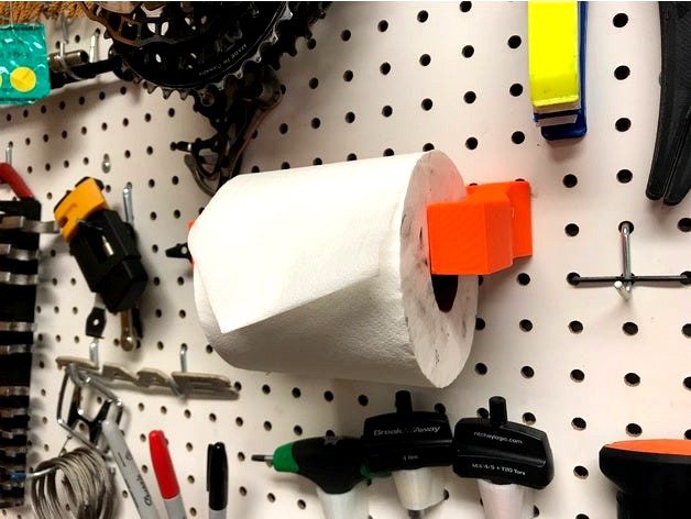 Pegboard holder for toilet paper roll by cmh