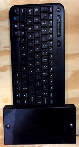 Logitech K400r keyboard holder with touchpad button relief by dbaker9999
