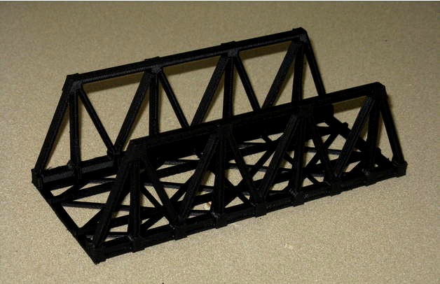 HO Scale Warren Truss Bridge 7.5 Inches by kabrumble