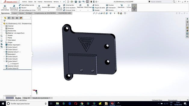 Plate for Petfang V2, e3dv6 adapter Black widow plate by Avfenix11