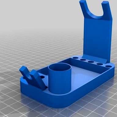 Soldering iron stand with sponge, tips and desoldering by Medicandy