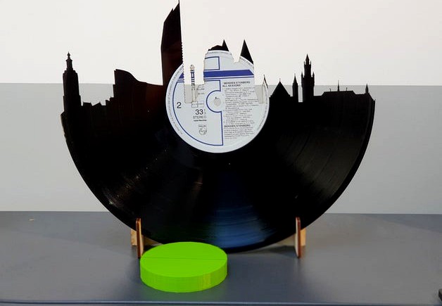 Vinyl Record The Hague Skyline by GVlaser