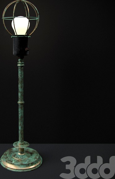 Steampunk copper table lamp
