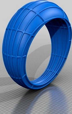 Solid Wireframe Ring by Ball3dPrinting