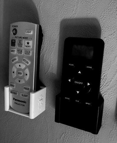 Collection of wall mounts for remotes by CarstenMakerBot