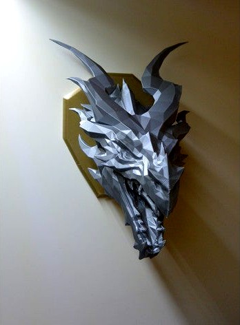 Skyrim Alduin Dragon wall Trophy by RaffoSan