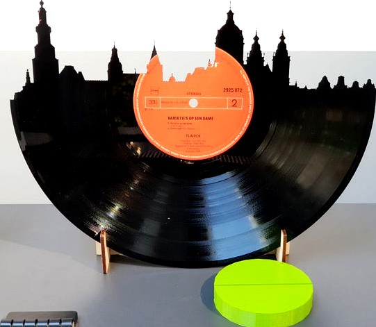 Vinyl Record Amsterdam Skyline by GVlaser