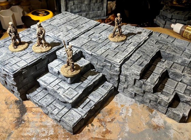 Fantasy Wargame Terrain - Temple/Dias Blocks by sablebadger