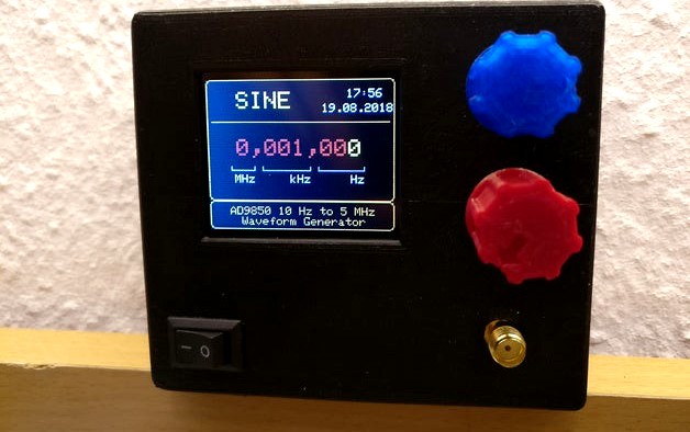 Graphical Waveform / Signal Generator Case w/ Arduino Pro Mini & AD9833 (Sine, Square and Triangle) by Wi_Zeus