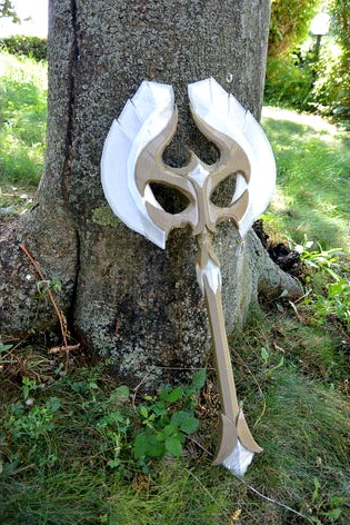 skyrim glass axe , 3d printable version for cosplay and props by RaffoSan
