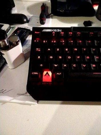 keycap cherry mx archlinux, linux keyboard by garfi