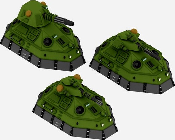 Valkyrie GEV SF tank 6mm - 3 variants by Caranthar