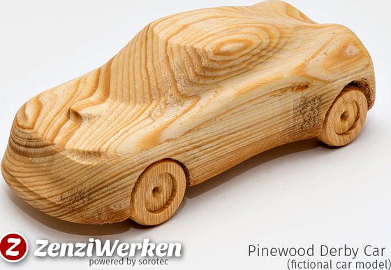 Pinewood Derby Car (Fictional Model) cnc by ZenziWerken