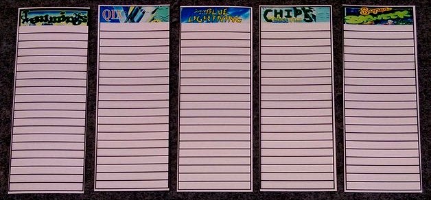 Game code cards for Atari Lynx by AtariGamer