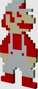 Super Mario Bros - Super Mario fire outfit multicolor sprite by m4r3k0001