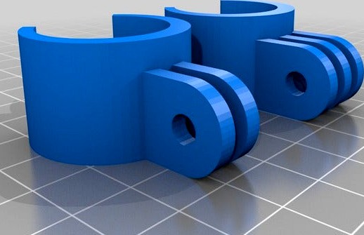 Flashlight mount for Nitecore MH20 (24 mm diameter) on triathlon aerobars bicycle handlebars (diameter 22 mm). by deesse