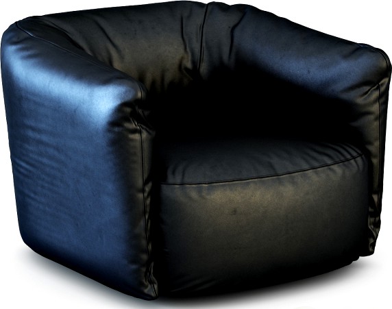 Santa Monica Leather Swivel Armchair Poliform