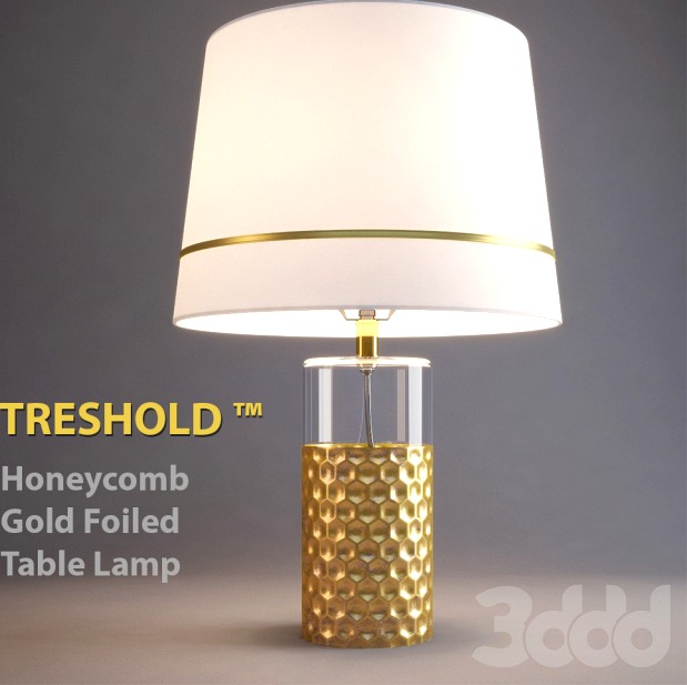 Настольная лампа Threshold Honeycomb Gold Foiled Table Lamp