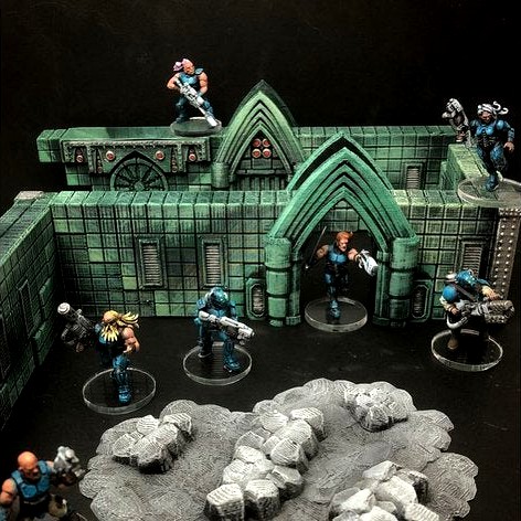 ScatterBlocks: TechnoGothic Walls (28mm/32mm scale) by dutchmogul