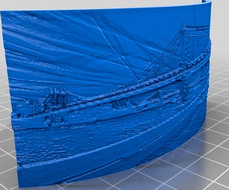 New York Manhattan Bridge - Lithophane by gdallis