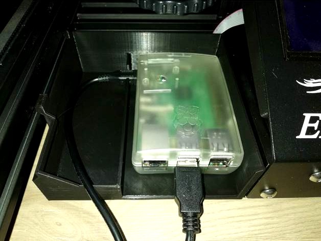 Ender-3 Tray with section for Raspberry PI by Makroy