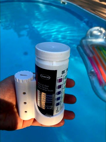 Pool Test Strip Discard Container by fwnomech
