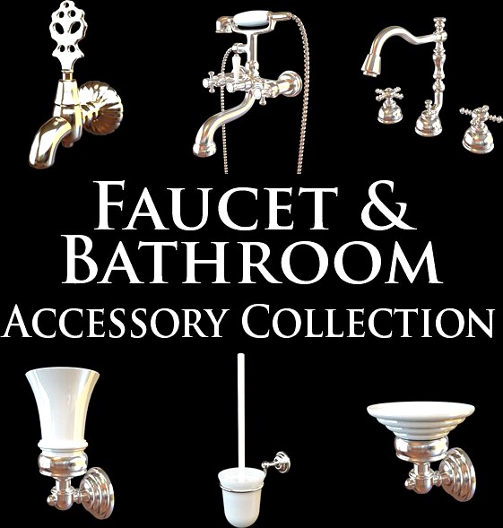 Faucet Bathroom Accessory Collection3d model